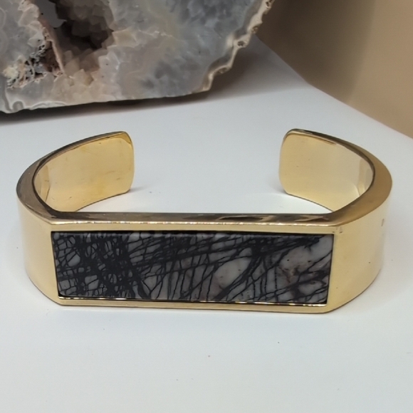 J. Crew Gold Open Cuff Bracelet - Picture 1 of 6